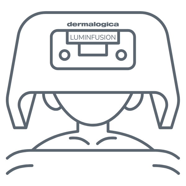 Woman having a LED Light Therapy Facial